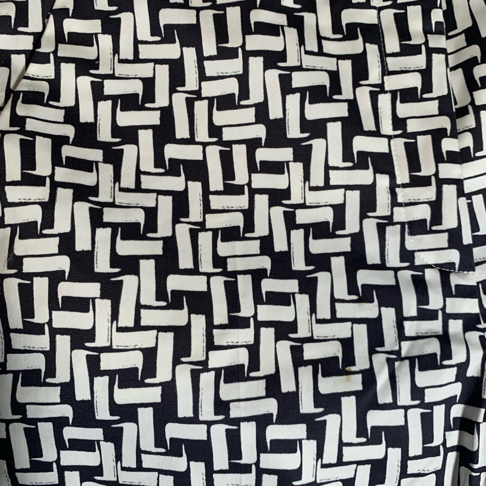 Perserico trouser straight leg ankle pant. Charcoal/white. Size 46 (US 10). - Picture 6 of 16
